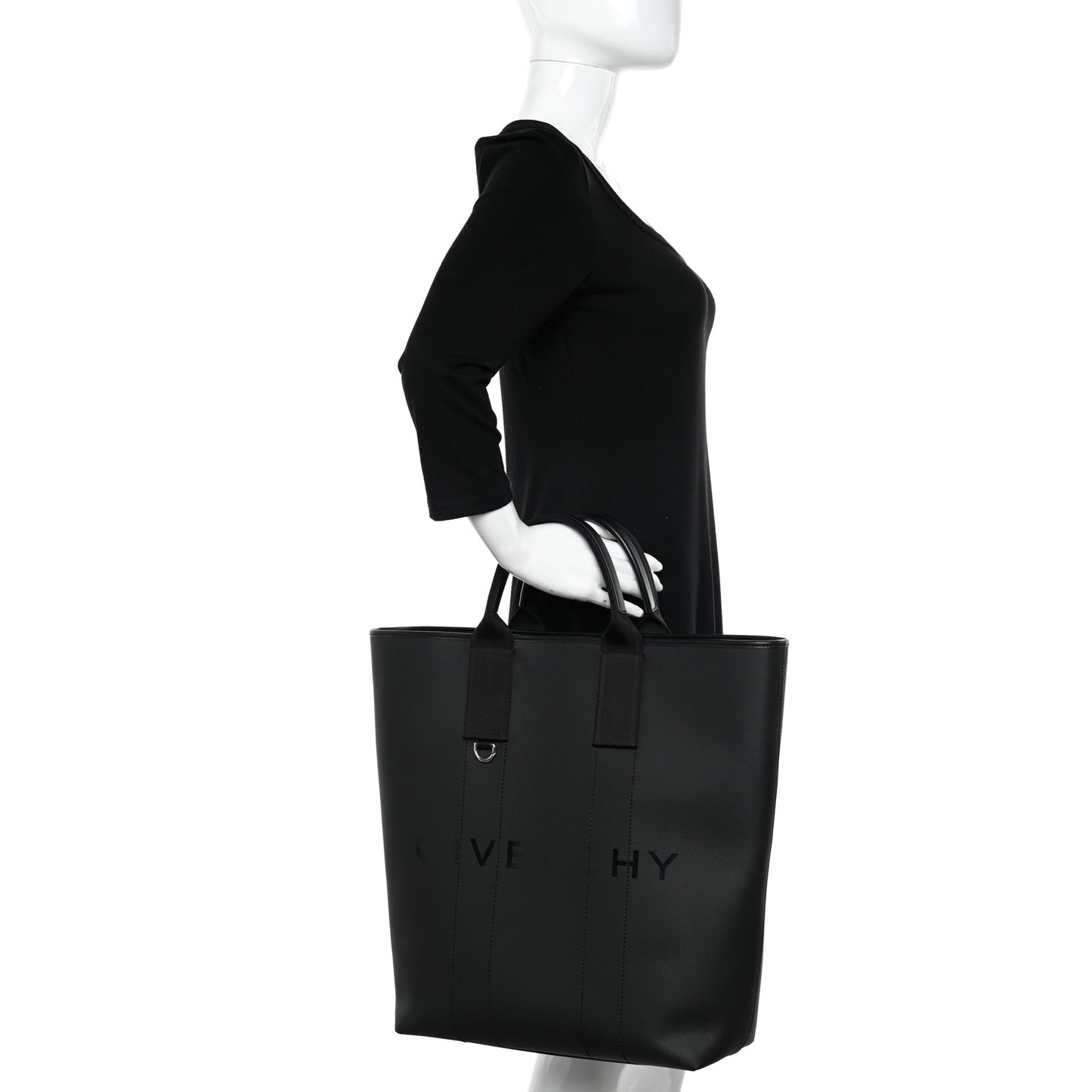Coated Canvas G-Essential Logo Tote Black