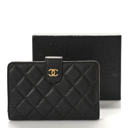 Chanel Caviar Quilted Zipped Pocket Wallet Black 11 of 11
