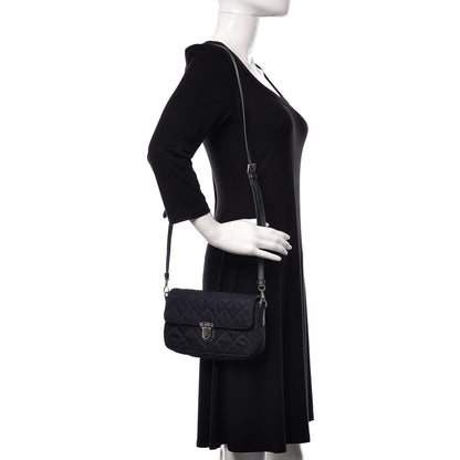 Prada Nylon Tessuto Quilted Flap Navy 2 of 12