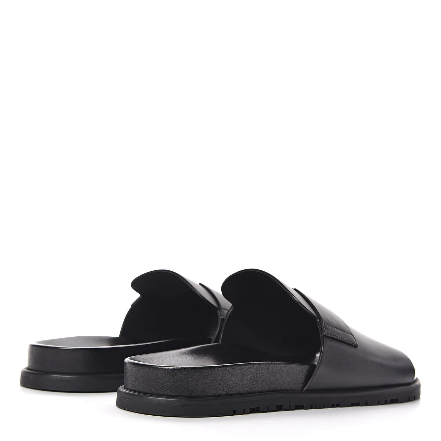 Calfskin Mens Vigo Sandals 45 Black