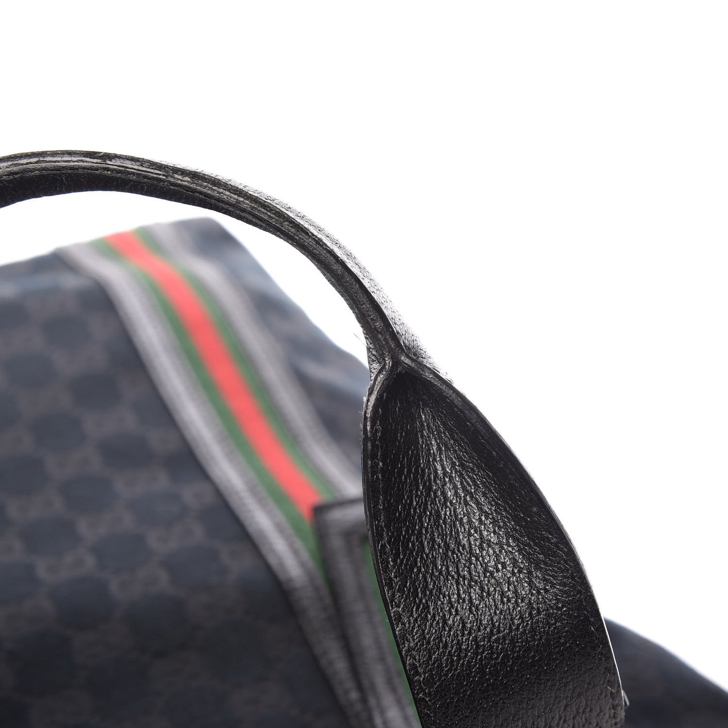 GG Monogram Web Handle Vertical Tote Bag Black
