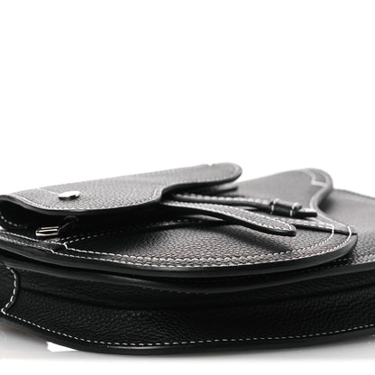 Christian Dior X KAWS Grained Calfskin Saddle Pouch Black 9 of 11