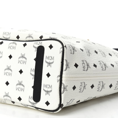 MCM Visetos Medium Project Reversible Shopper Tote White 7 of 15