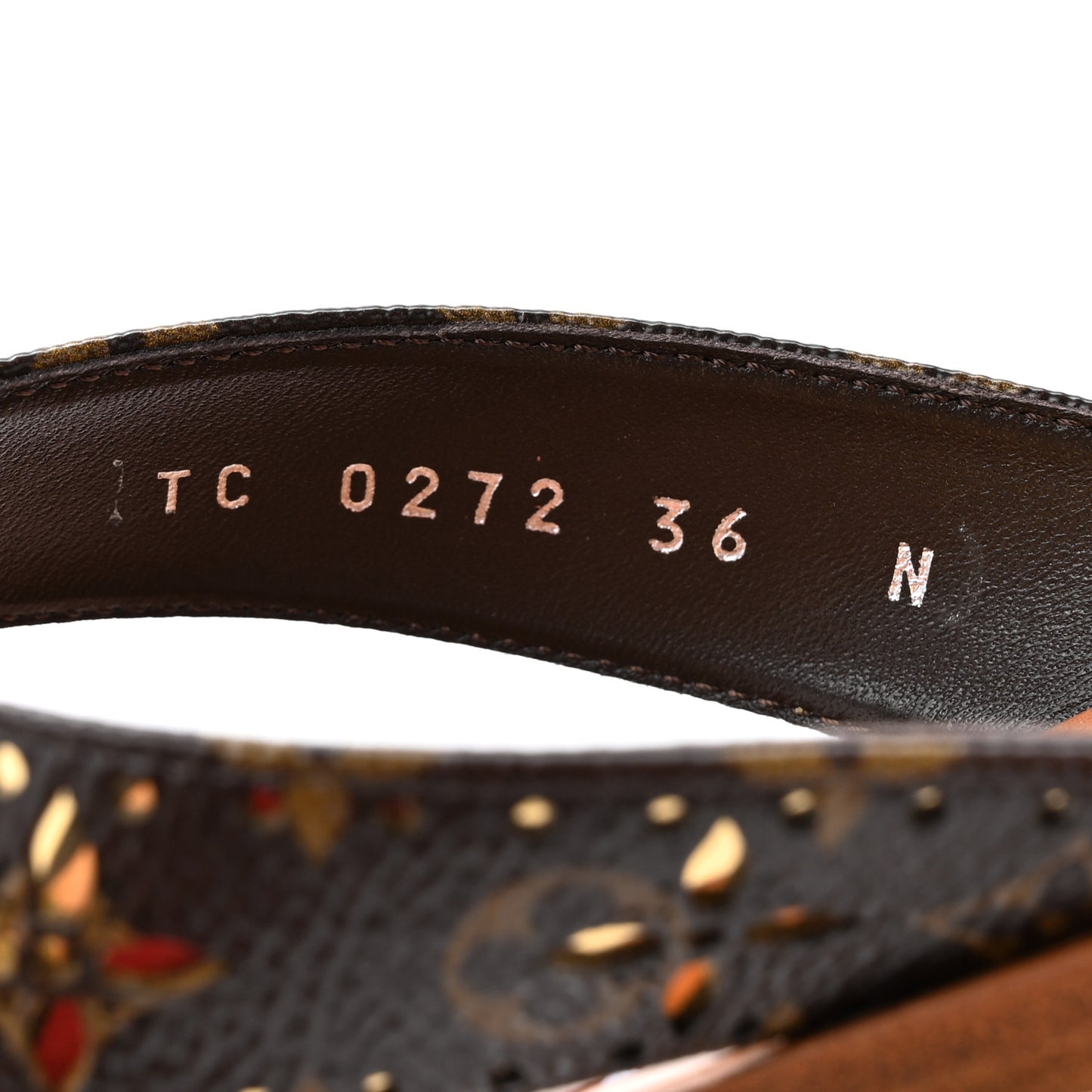 Monogram Sunny Flat Thong Sandals 36 Brown