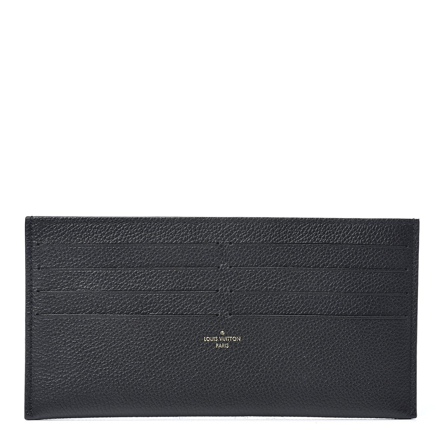 Calfskin Felicie Chain Wallet Card Holder Insert Black