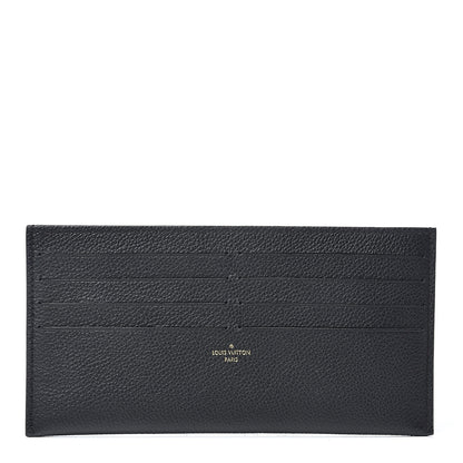 Louis Vuitton Calfskin Felicie Chain Wallet Card Holder Insert Black 1 of 5