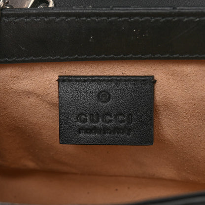Gucci Calfskin Matelasse Aria Super Mini GG Marmont Shoulder Bag Black 7 of 10