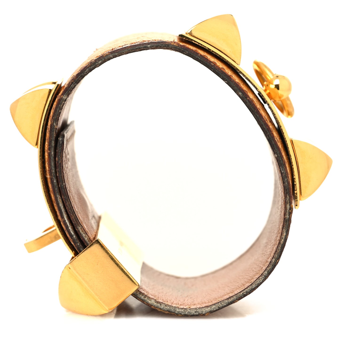 Ostrich Collier De Chien CDC Bracelet Gold