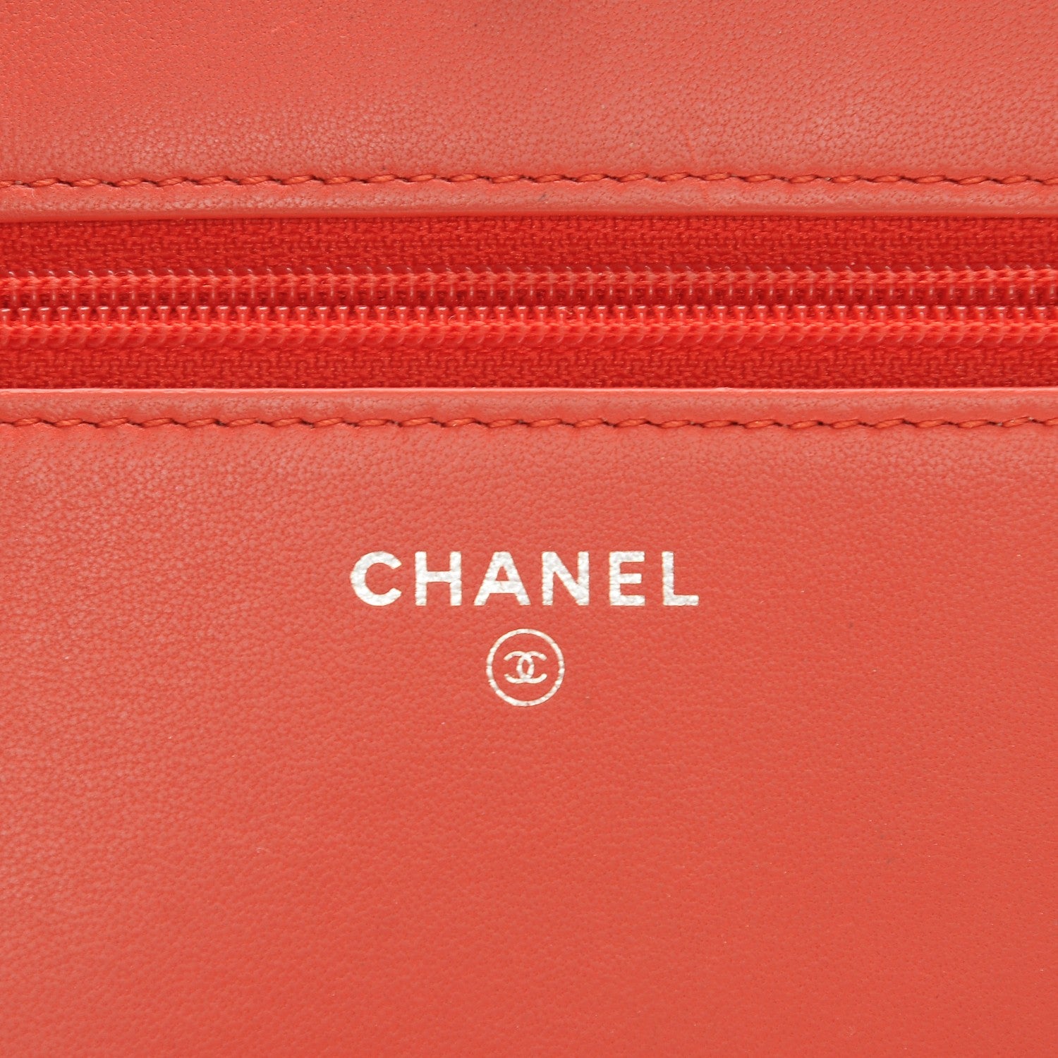 Chanel Lambskin Quilted Coco Boy Wallet On Chain WOC Orange 6 of 9