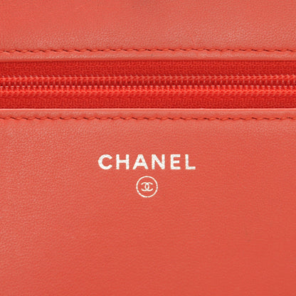 Chanel Lambskin Quilted Coco Boy Wallet On Chain WOC Orange 6 of 9