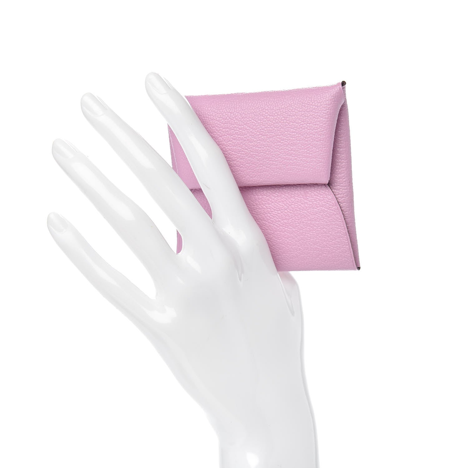 Hermes Chevre Mysore Bastia Coin Purse Mauve Sylvestre 2 of 8