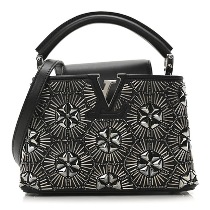 Louis Vuitton Calfskin Galaxi Sequin Mini Capucines Black 1 of 8