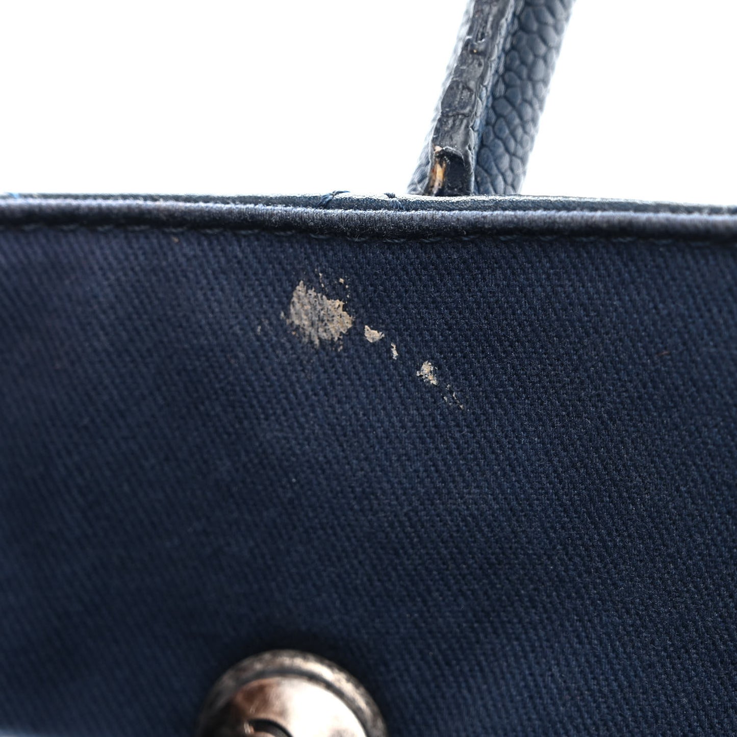Grained Vegetal Calfskin Urban Shopping Tote Blue