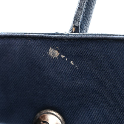 Chanel Grained Vegetal Calfskin Urban Shopping Tote Blue 16 of 19