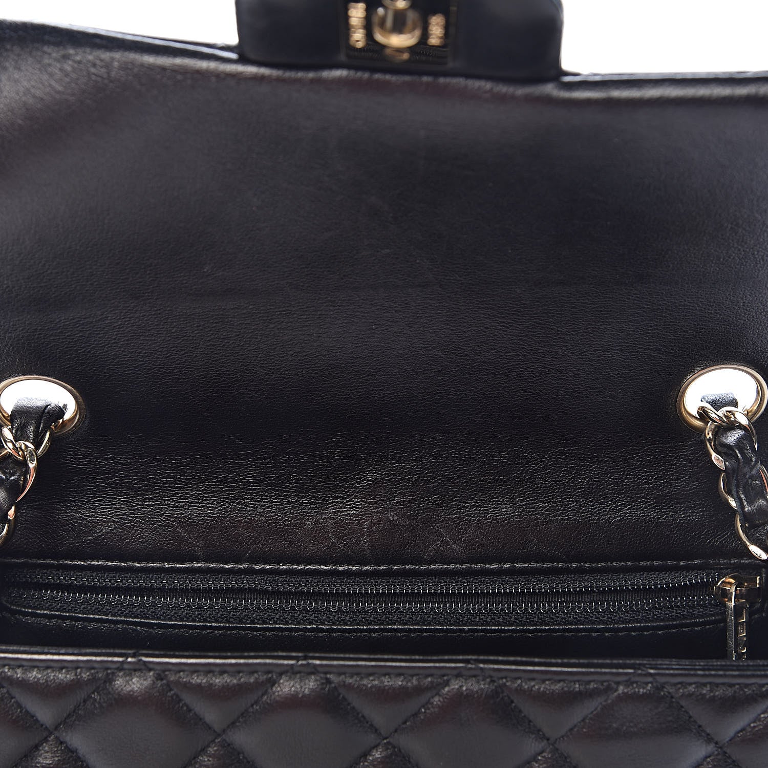 Chanel Lambskin Quilted Mini Rectangular Flap Black 8 of 11