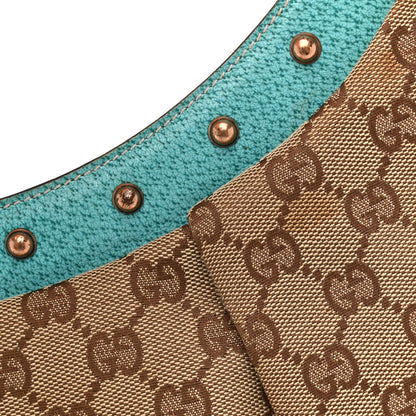 Gucci Monogram Bamboo Top Handle Bag Turquoise 15 of 15