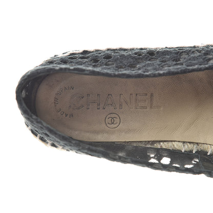 Chanel Lace Patent CC Espadrilles 37 Black 9 of 11