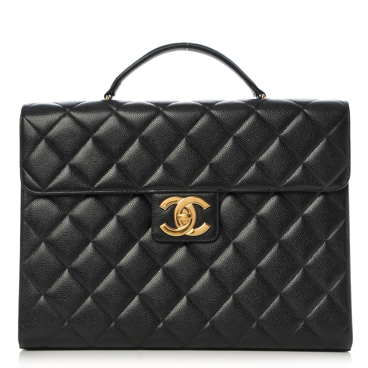 Chanel Caviar Quilted Briefcase Laptop Bag Black 1 of 8