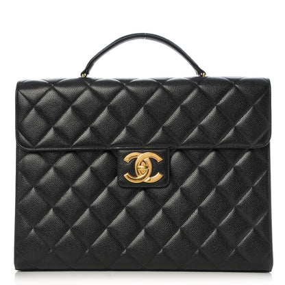 Chanel Caviar Quilted Briefcase Laptop Bag Black 1 of 8