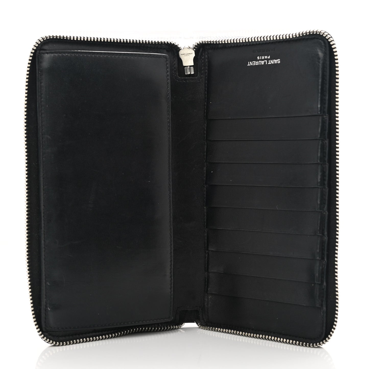 Ultra Calfskin Monogram Mens Zip Around Continental Wallet Black