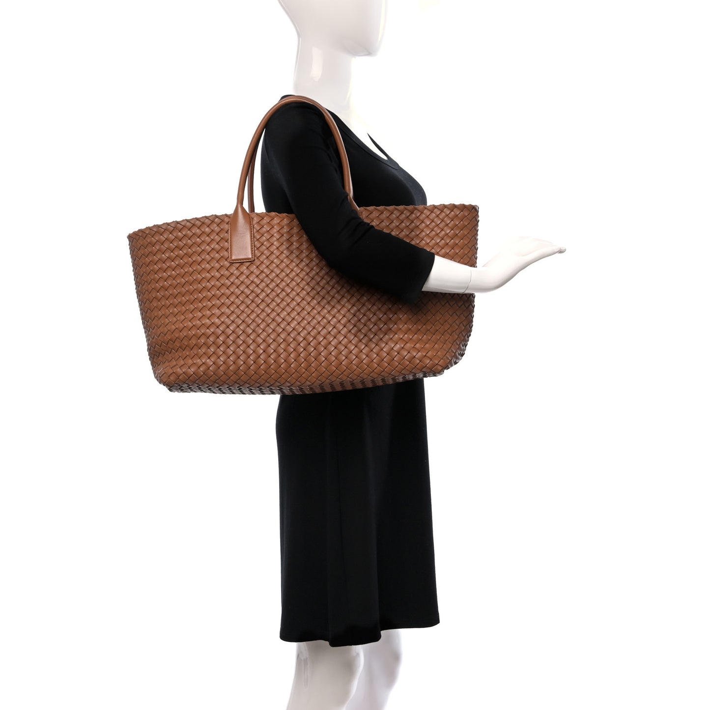 Lambskin Intreccio Medium Cabat Wood