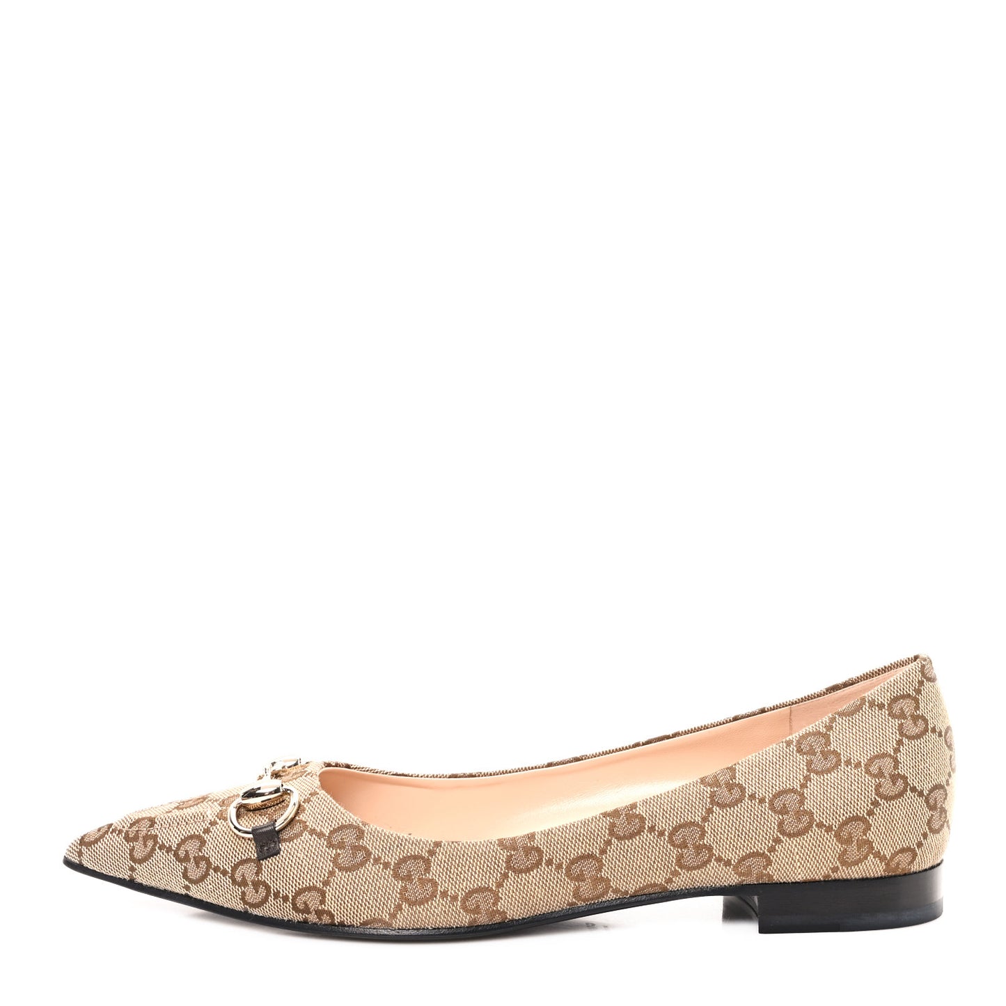 Monogram Horsebit Womens Werin Ballet Flat 39 Beige Ebony Cocoa