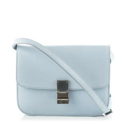 Celine Box Calfskin Medium Classic Box Flap Bag Pale Blue 1 of 7