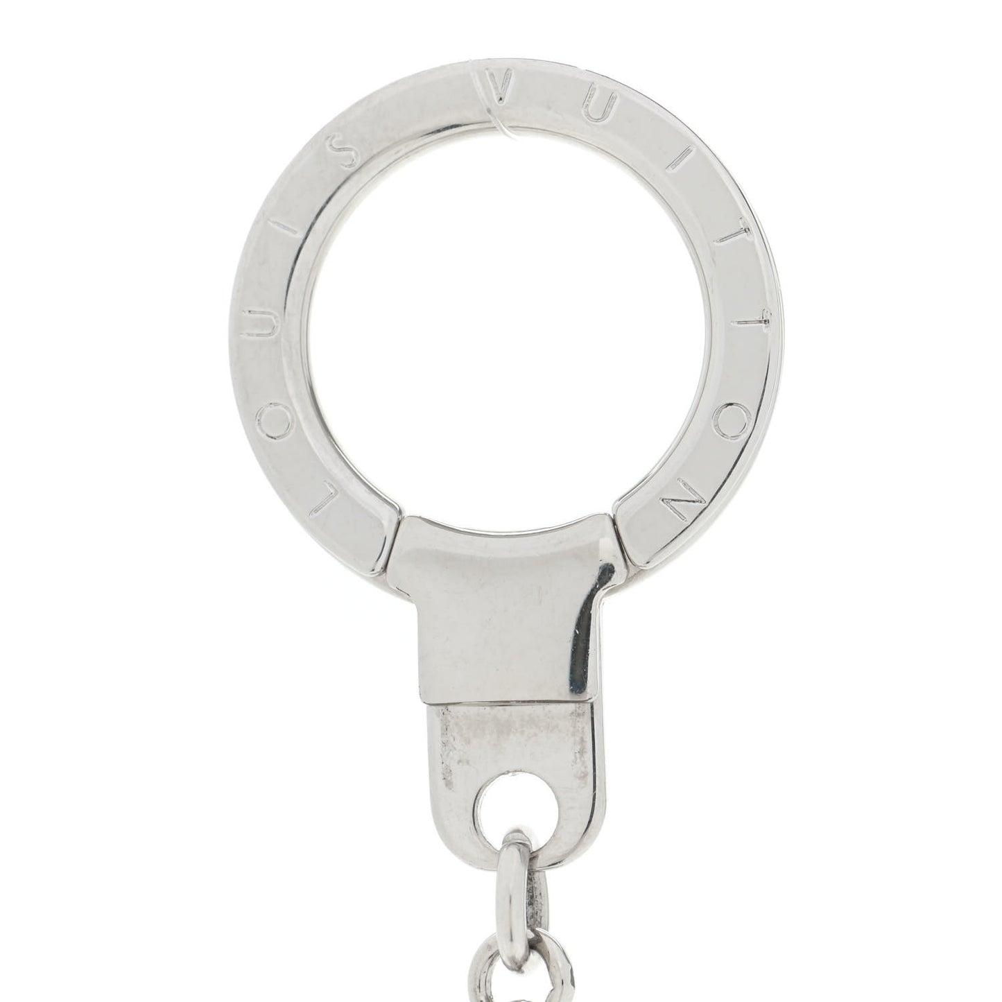 Fleur De Monogram Bag Charm Chain Silver