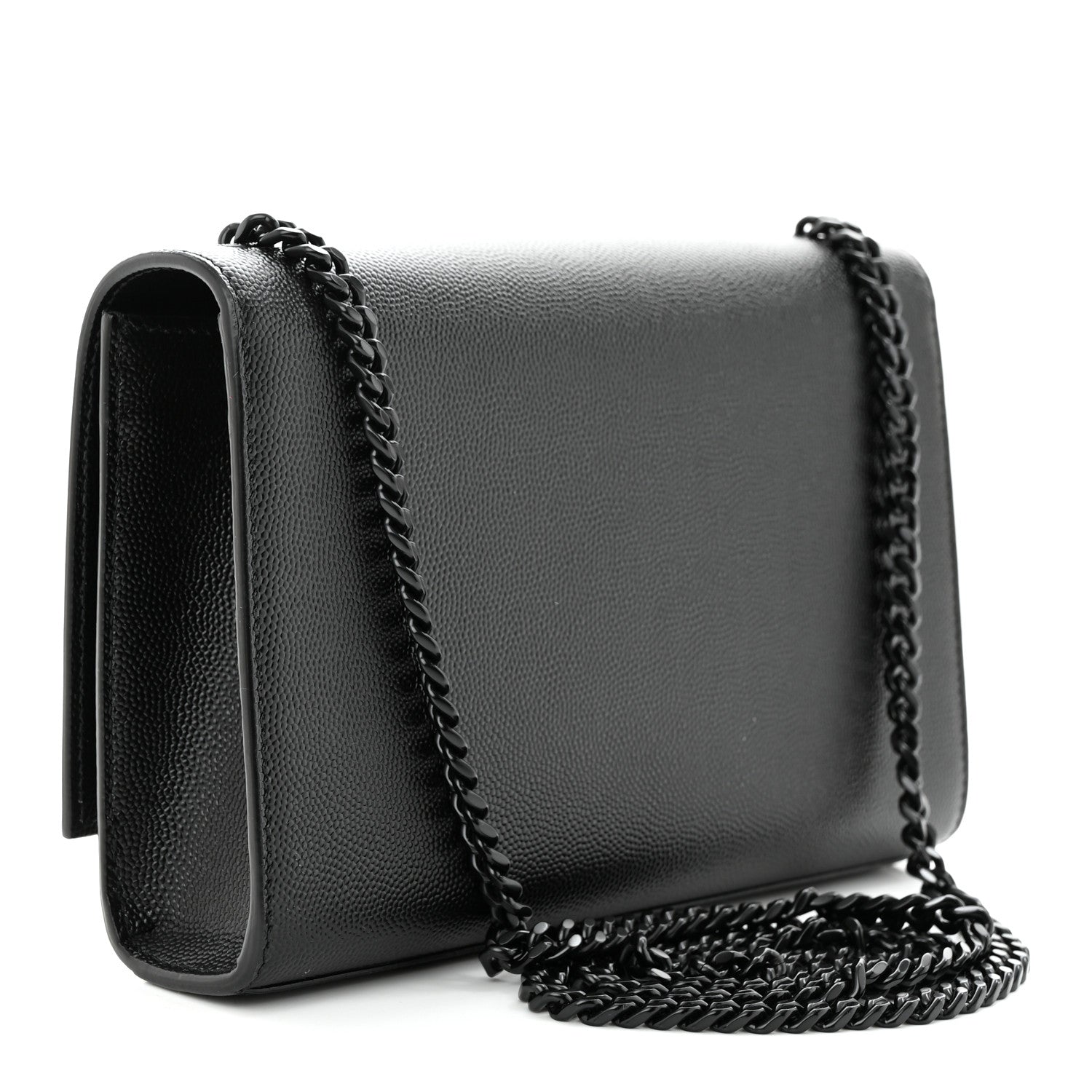 Saint Laurent Grain De Poudre Small Monogram Monochrome Kate Satchel Black 3 of 10