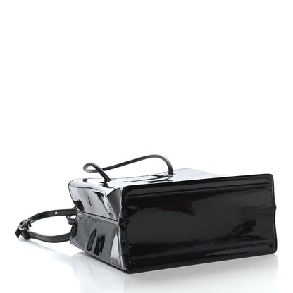Balenciaga Patent Calfskin Logo Shopping Tote XXS Black 4 of 10