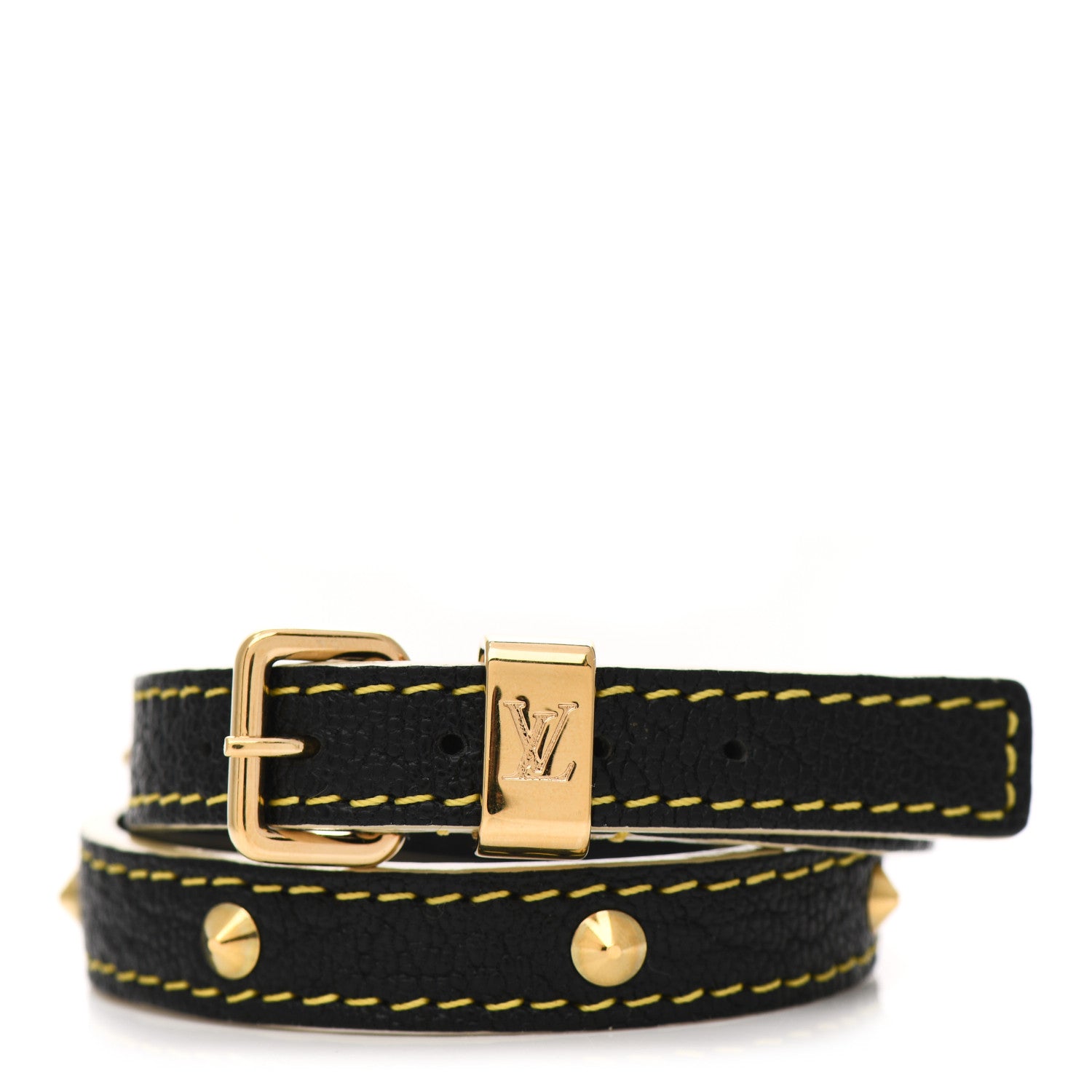 Louis Vuitton Suhali Double Tour Bracelet Black 1 of 5