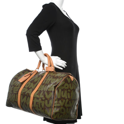 Louis Vuitton Graffiti Keepall 50 Kaki 2 of 16