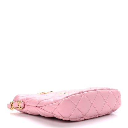 Chanel Lambskin Quilted CC Links Hobo Light Pink 5 of 10
