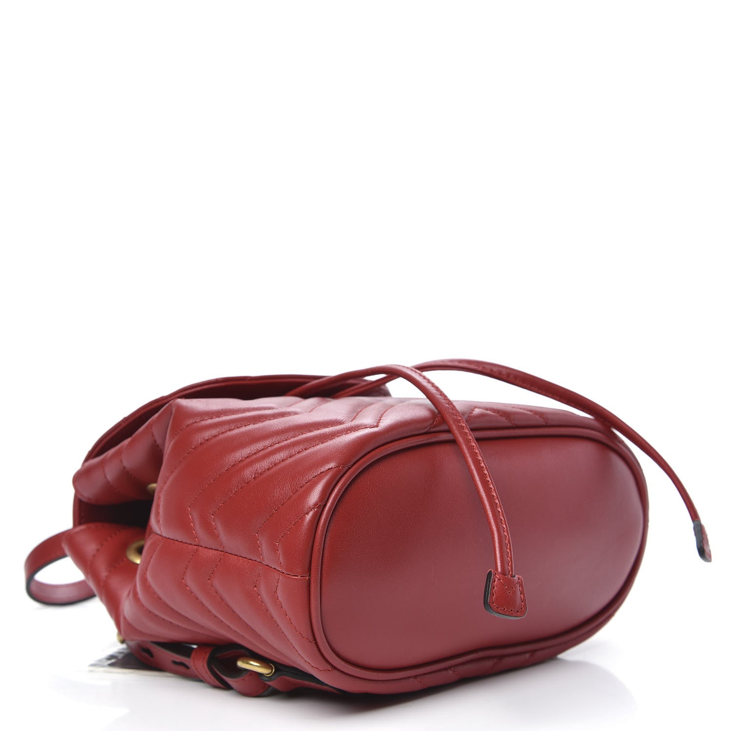 Gucci Calfskin Matelasse GG Marmont Flap Backpack Hibiscus Red 3 of 11