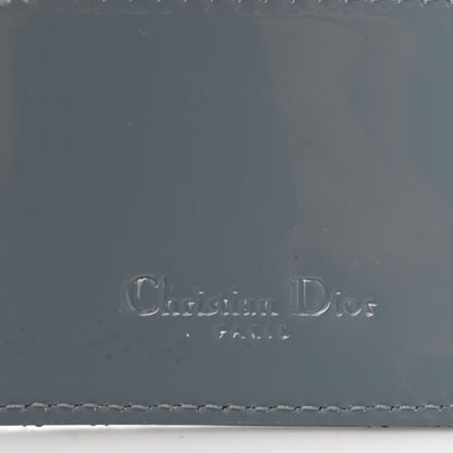 Christian Dior Patent Cannage Lady Dior Card Holder Cloud Blue 6 of 9