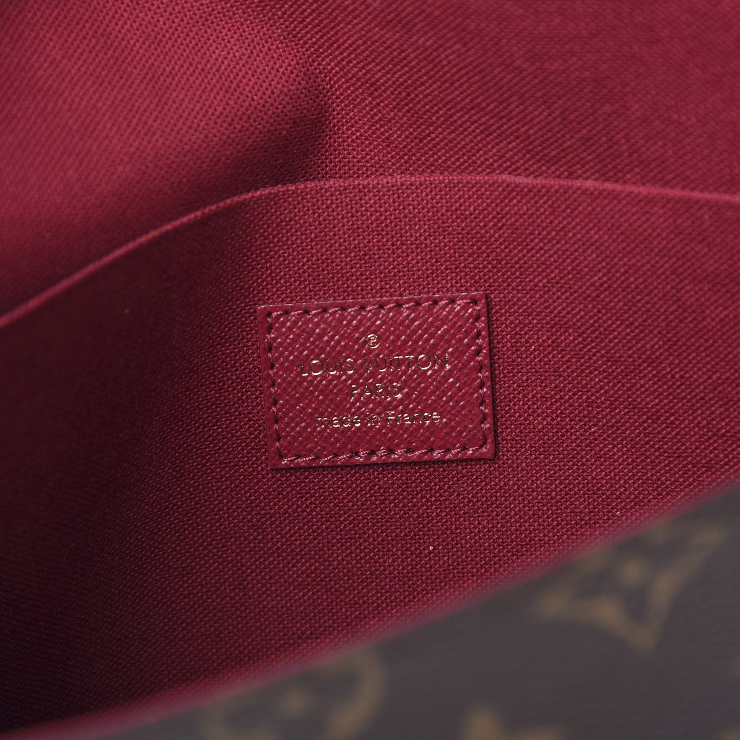 Monogram Pochette Felicie Chain Wallet Fuchsia