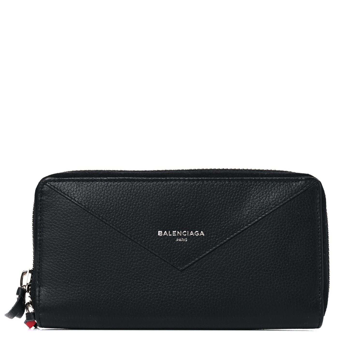 Calfskin Continental Zip Around Wallet Black