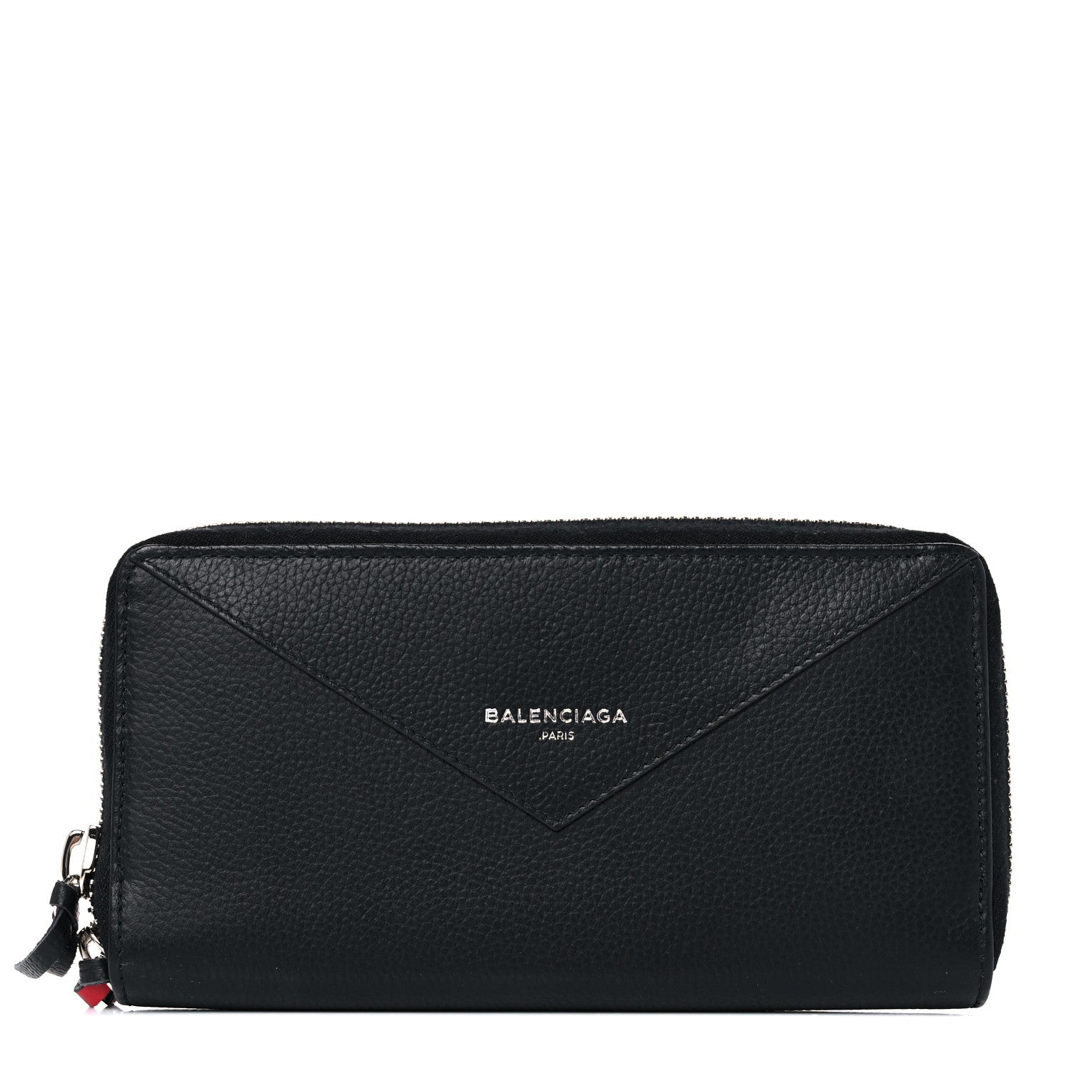 Balenciaga Calfskin Continental Zip Around Wallet Black 1 of 7