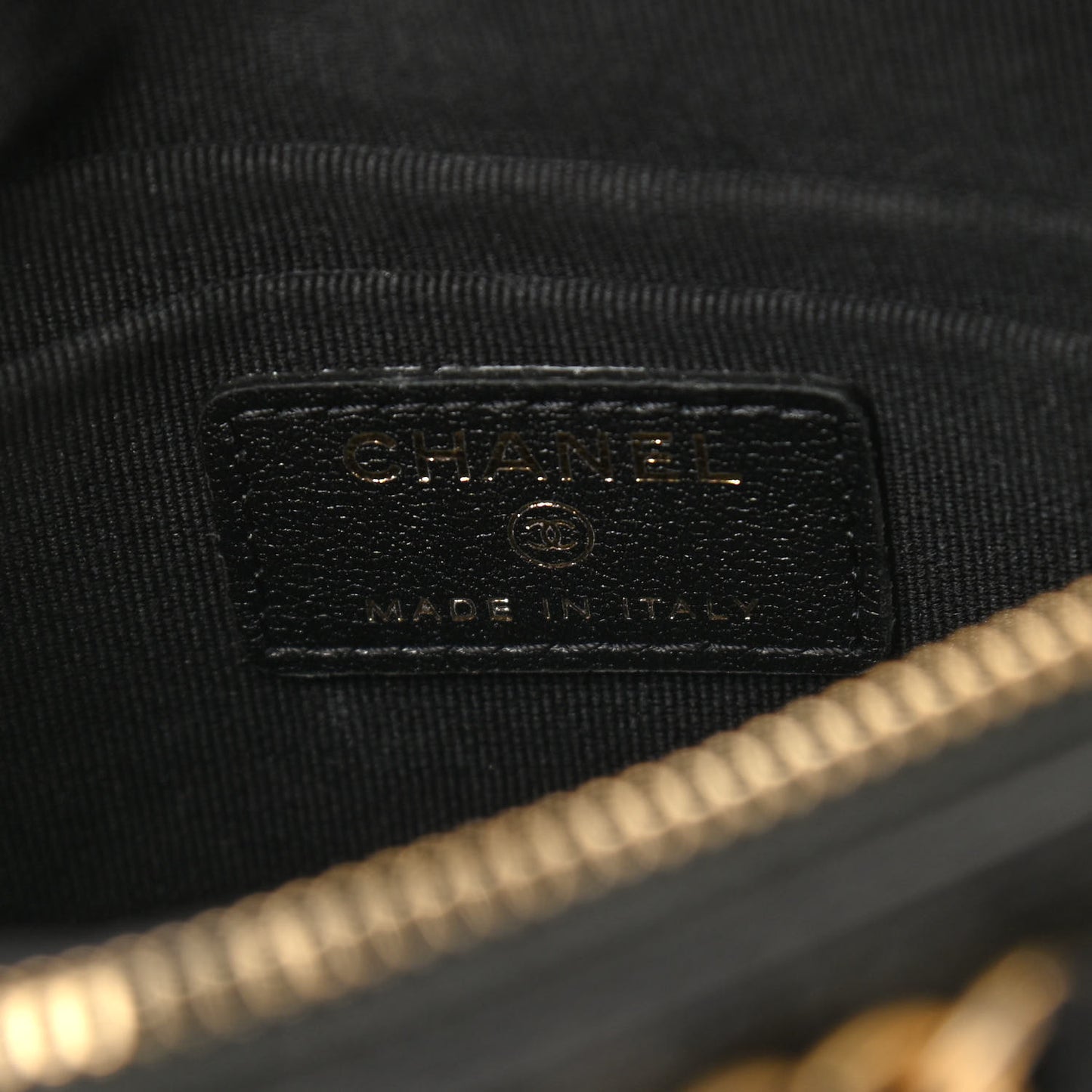 Nylon Grosgrain Quilted Lifestyle Clutch with Chain Black