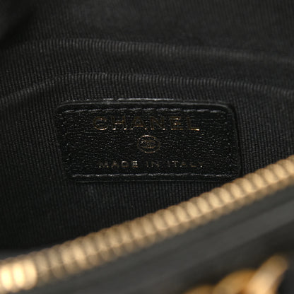 Chanel Nylon Grosgrain Quilted Lifestyle Clutch with Chain Black 6 of 11