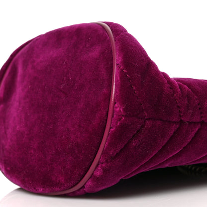 Gucci Velvet Matelasse GG Marmont Bucket Bag Light Raspberry Rose 8 of 8
