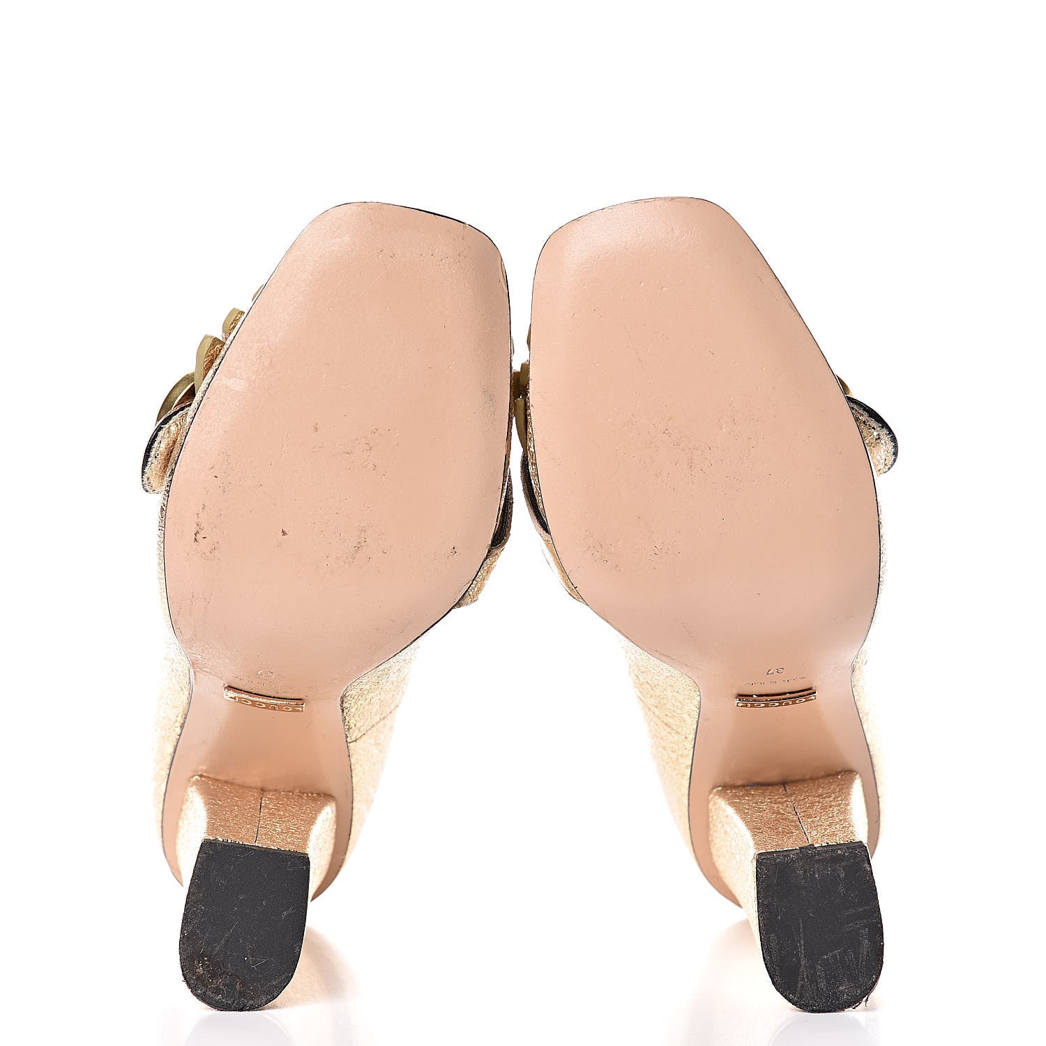 Gucci Galassia GG Marmont Fringe 105mm Loafer Pumps 37 Platino 7 of 12
