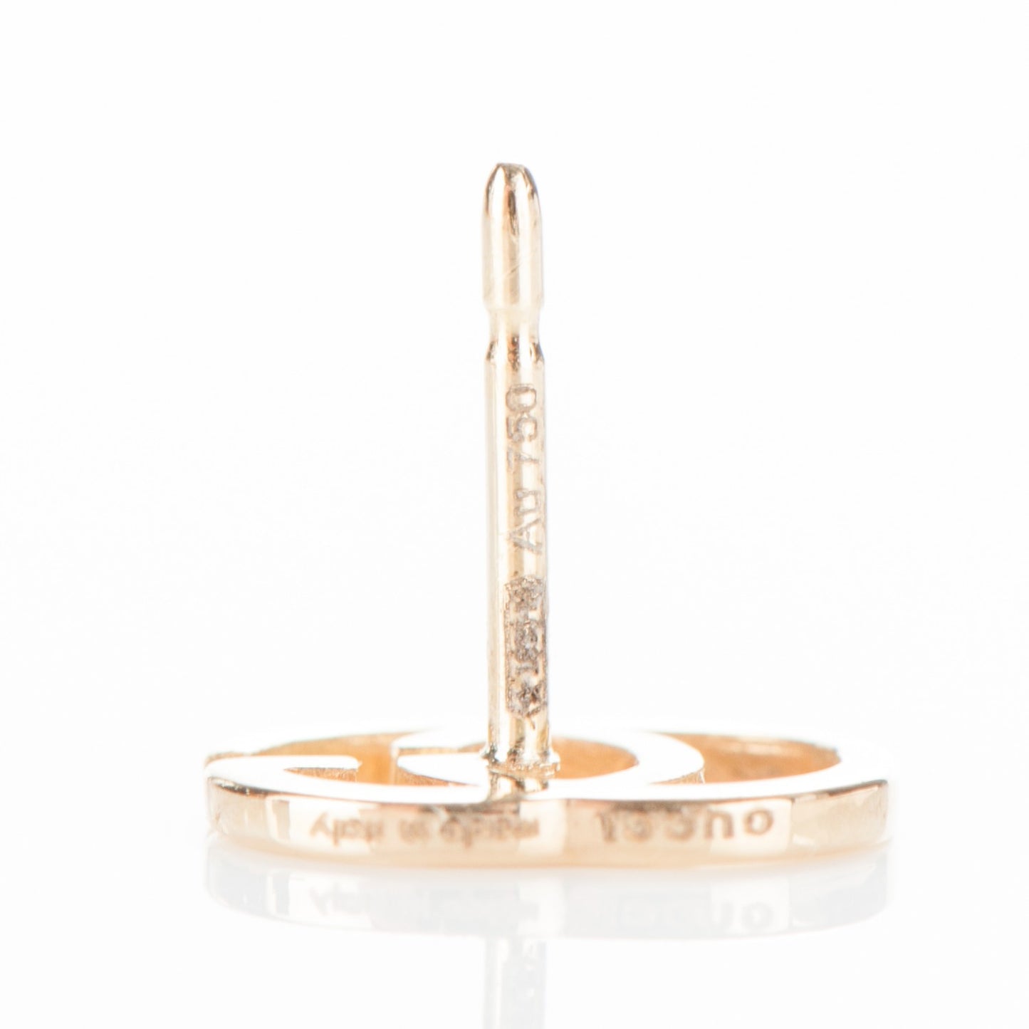 18K Yellow Gold GG Tissue Stud Earrings