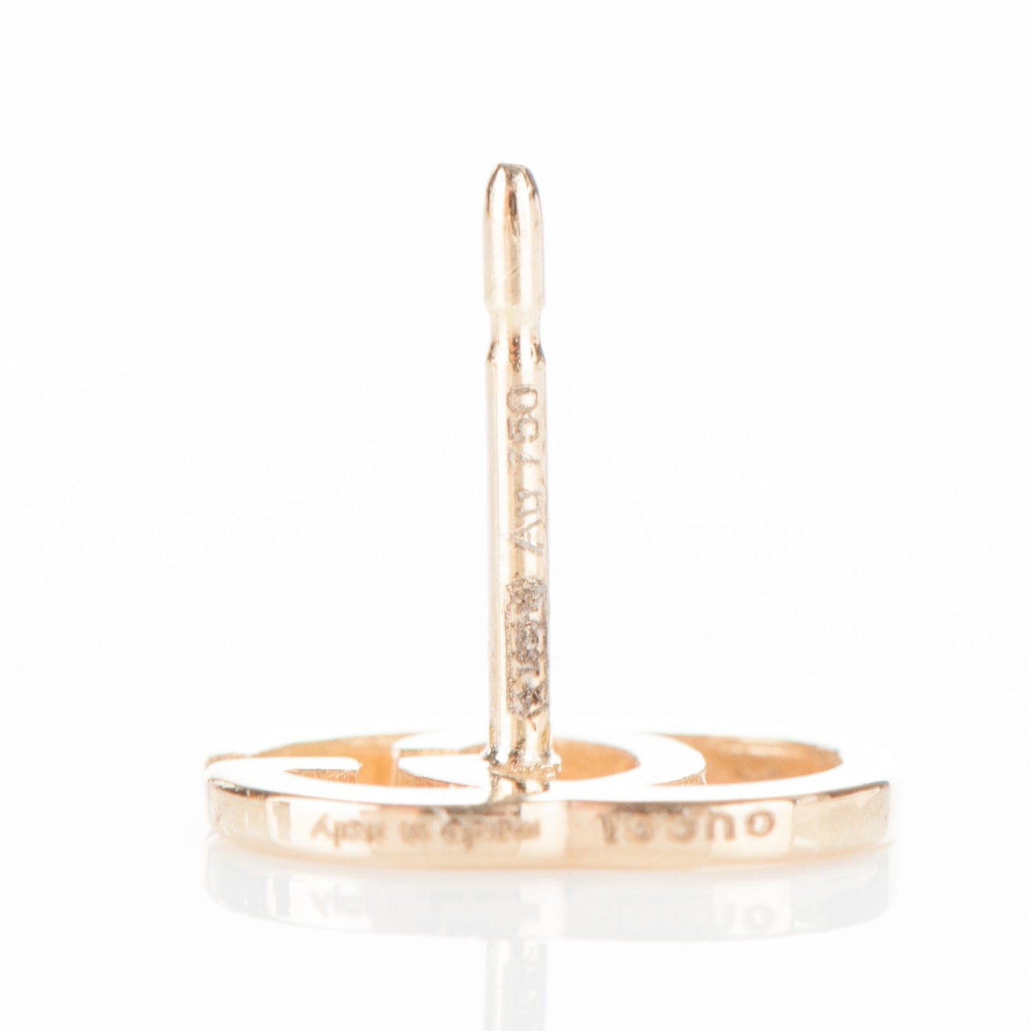Gucci 18K Yellow Gold GG Tissue Stud Earrings 5 of 5