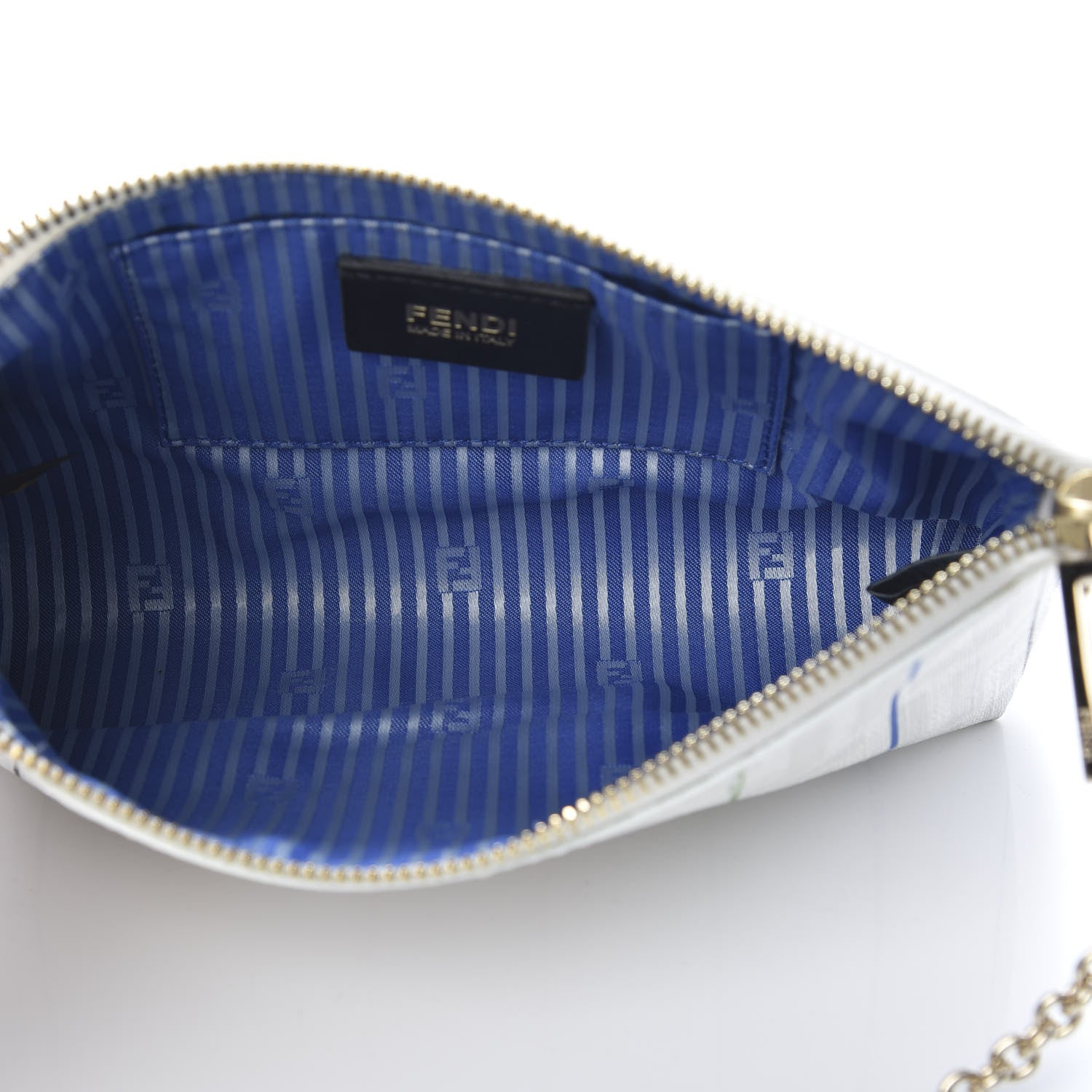 Fendi Zucca Spalmati Stripe Pochette Latte Multicolor 5 of 10