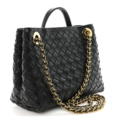Bottega Veneta Nappa Intrecciato Small Andiamo With Chain Shoulder Bag Black 3 of 9