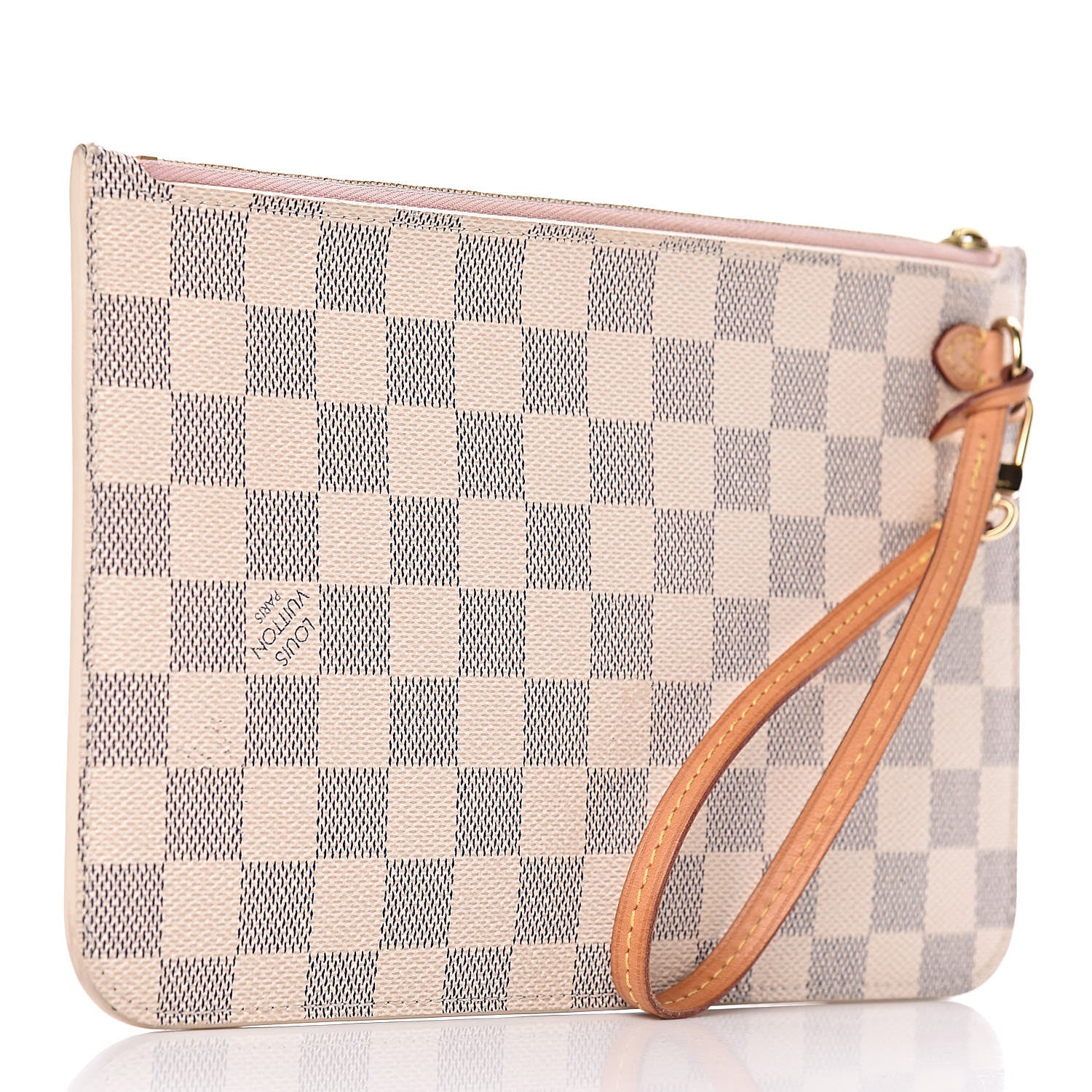 Louis Vuitton Damier Azur Neverfull MM GM Pochette Rose Ballerine 3 of 10