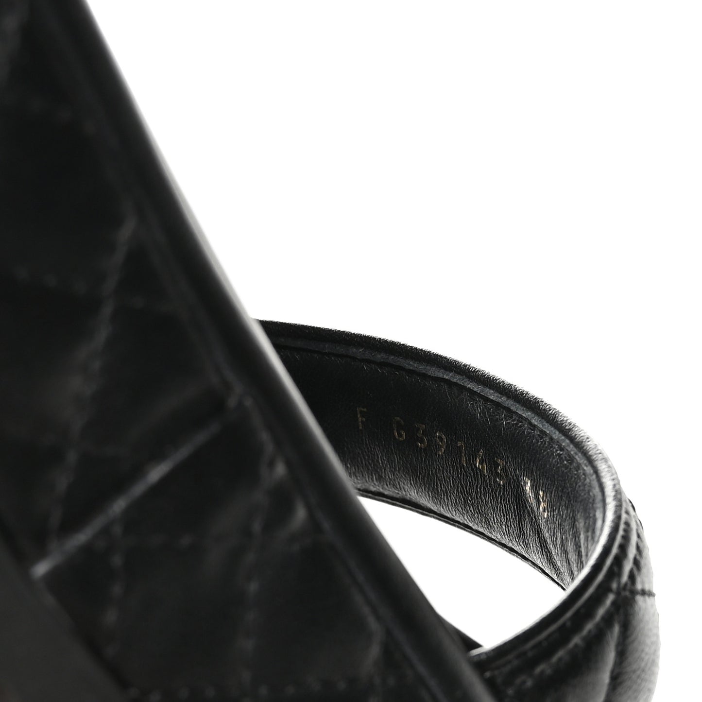 Lambskin Quilted Platform Sandals 38 Black