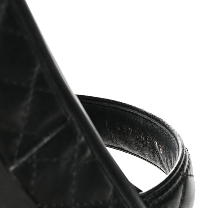 Chanel Lambskin Quilted Platform Sandals 38 Black 8 of 9