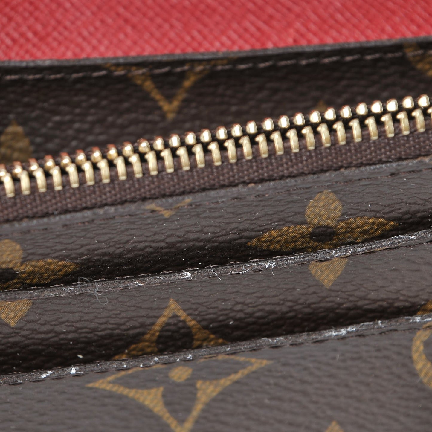 Monogram Emilie Wallet Red